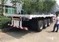 Cama plana los 40ft del transporte 3 Axle Shipping Container Trailer